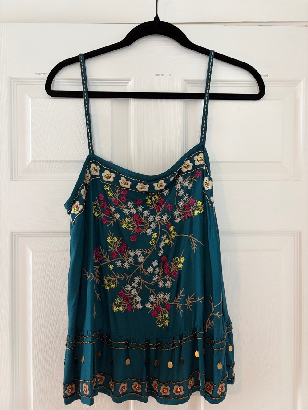 NWT • ANTHROPOLOGIE Beaded & Embroidered Tank